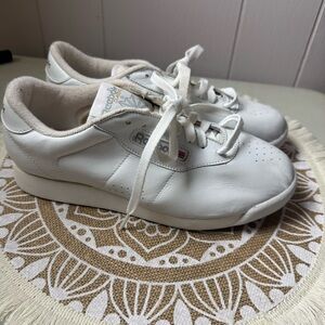 REEBOK Women's Princess SNEAKERS Running Shoes WHITE Size 8